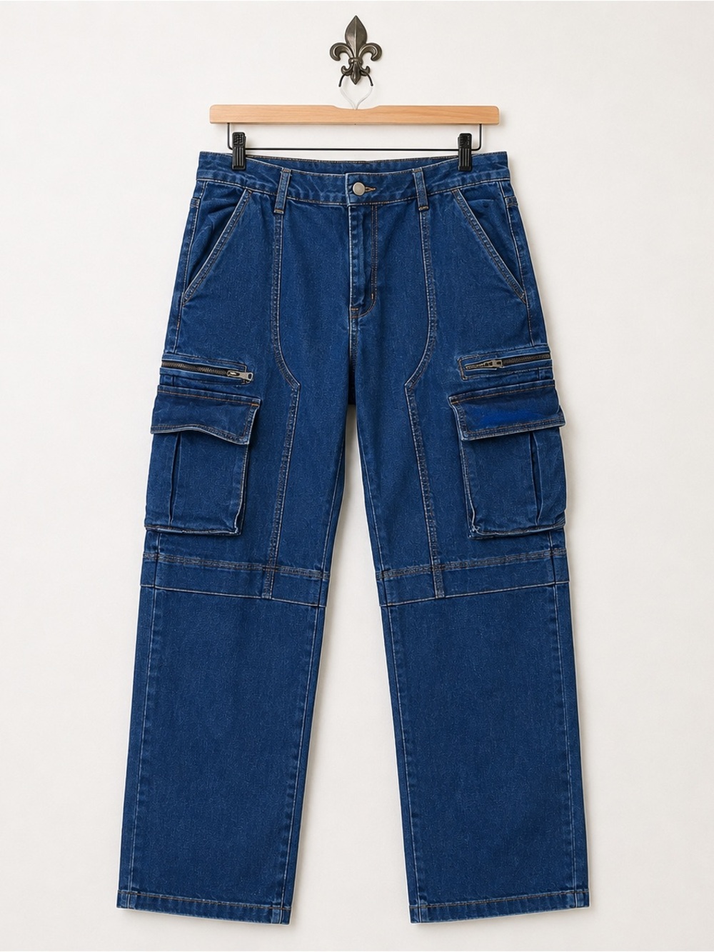 Hot Topic men’s  Stretch Denim Cargo Jeans Blue Size Small